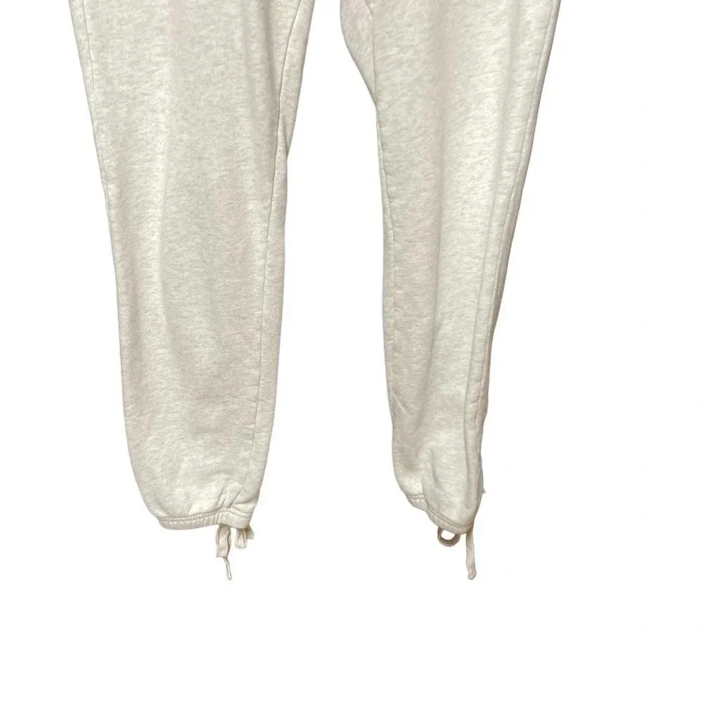 Pam &‎ Gela Lace-up Jogger Sweatpants Oatmeal Cream Gray Size Small